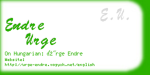 endre urge business card